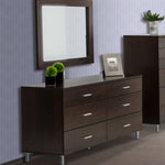 39" Wenge Mdf And Glass Mirror - Montana Home & Kitchen Co.