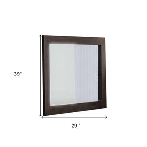 39" Wenge Mdf And Glass Mirror - Montana Home & Kitchen Co.