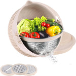 4 - 1 Colander with Mixing Bowl Set - Fruit Washing Bowls - Montana Home & Kitchen Co.