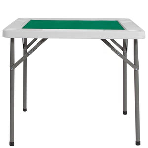 4 - Player Square Folding Card Game Poker Table w/ Green Felt Top and Cup Holders - Montana Home & Kitchen Co.