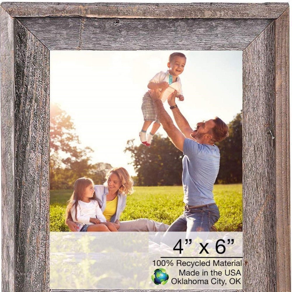 4" X 6" Natural Weathered Gray Picture Frame - Montana Home & Kitchen Co.