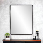 40" Black Metal Framed Accent Mirror - Montana Home & Kitchen Co.