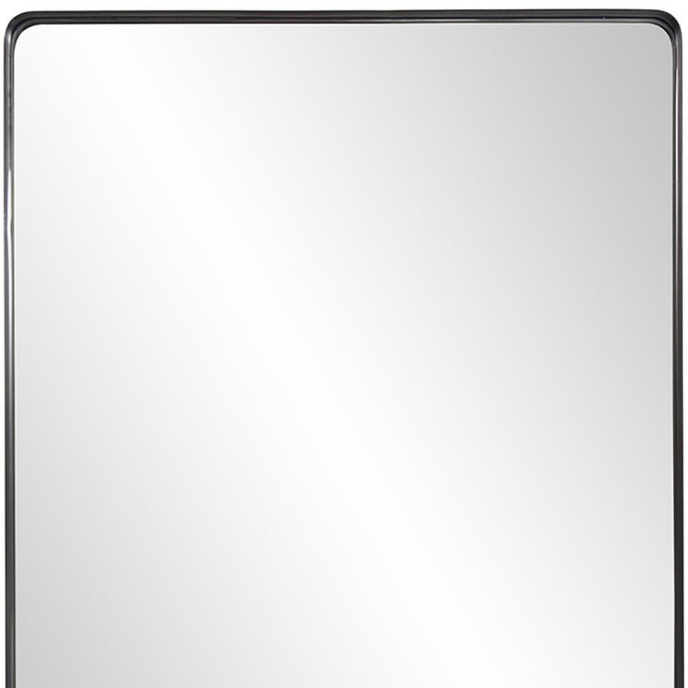 40" Black Metal Framed Accent Mirror - Montana Home & Kitchen Co.