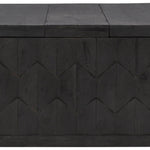 40" Dark Gray Solid Wood Square Distressed Coffee Table - Montana Home & Kitchen Co.