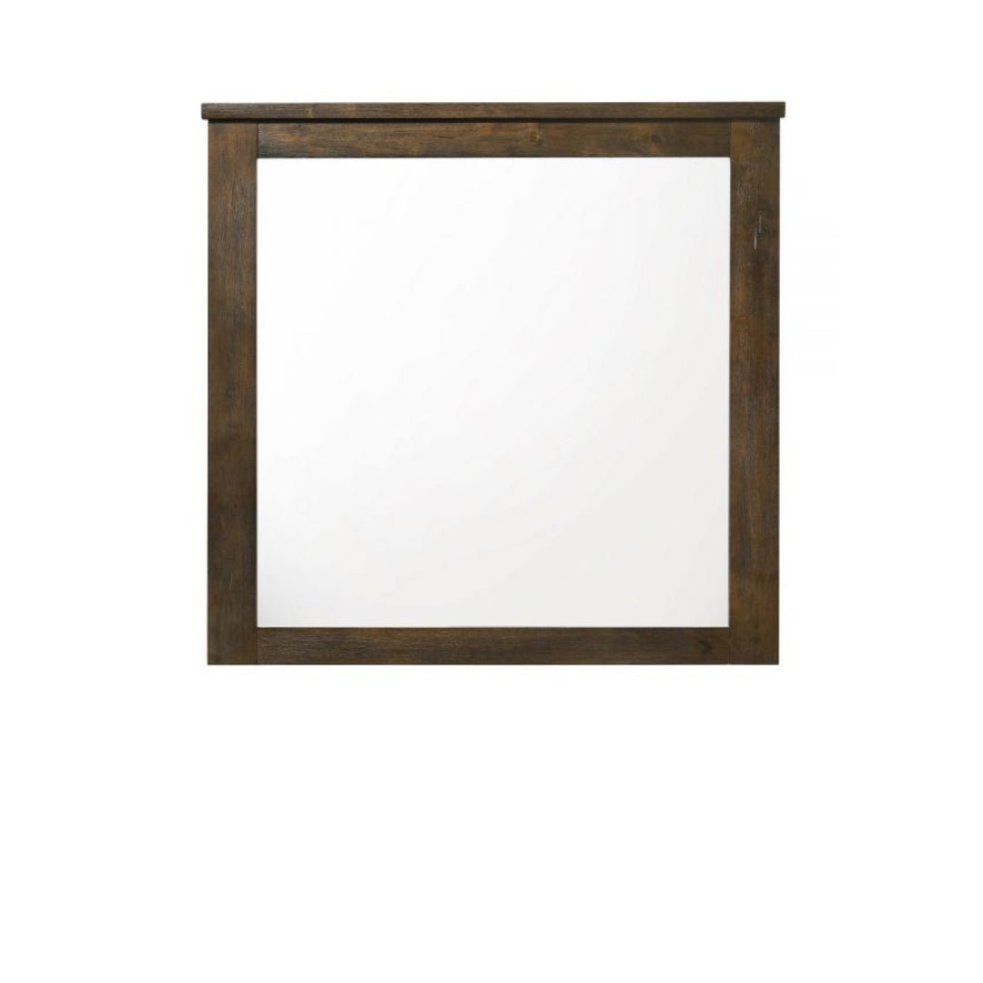 40" Oak Rectangle Dresser Mirror Mounts To Dresser With Frame - Montana Home & Kitchen Co.