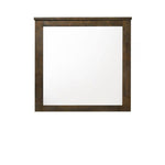 40" Oak Rectangle Dresser Mirror Mounts To Dresser With Frame - Montana Home & Kitchen Co.