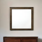 40" Oak Rectangle Dresser Mirror Mounts To Dresser With Frame - Montana Home & Kitchen Co.