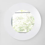 40" White Round Framed Accent Mirror - Montana Home & Kitchen Co.