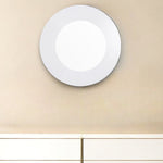 40" White Round Framed Accent Mirror - Montana Home & Kitchen Co.