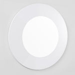 40" White Round Framed Accent Mirror - Montana Home & Kitchen Co.