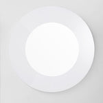 40" White Round Framed Accent Mirror - Montana Home & Kitchen Co.