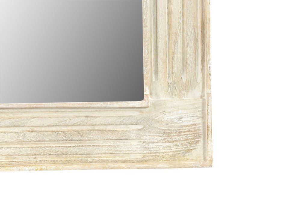 40" White Solid Wood Framed Accent Mirror - Montana Home & Kitchen Co.