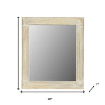 40" White Solid Wood Framed Accent Mirror - Montana Home & Kitchen Co.