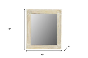 40" White Solid Wood Framed Accent Mirror - Montana Home & Kitchen Co.