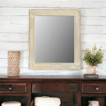 40" White Solid Wood Framed Accent Mirror - Montana Home & Kitchen Co.