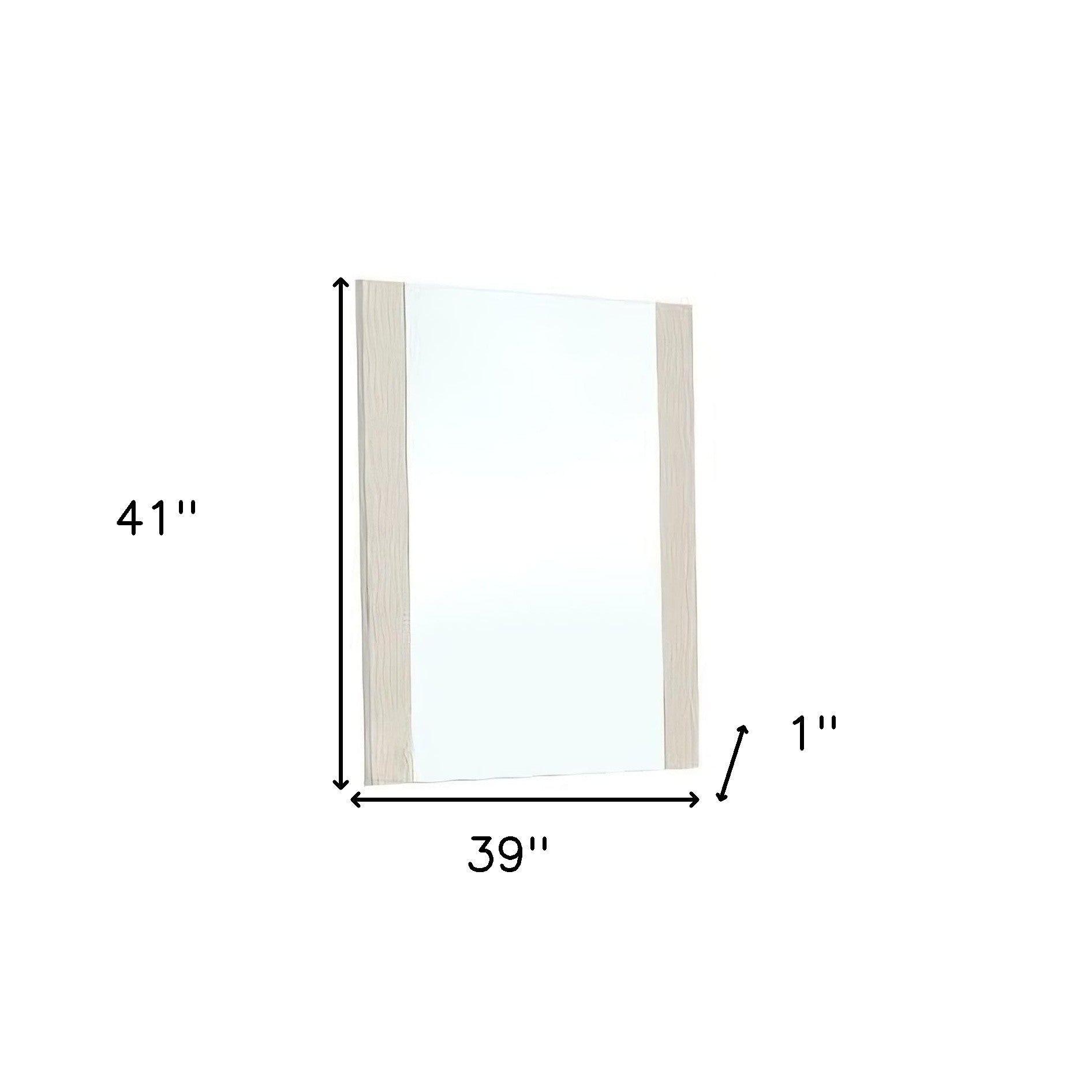 41" Beige Framed Dresser Mirror - Montana Home & Kitchen Co.