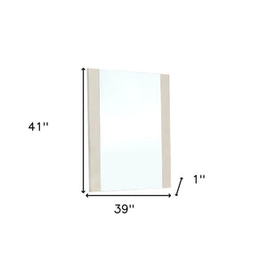 41" Beige Framed Dresser Mirror - Montana Home & Kitchen Co.