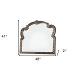 41" Champagne Irregular Framed Accent Mirror - Montana Home & Kitchen Co.