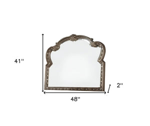 41" Champagne Irregular Framed Accent Mirror - Montana Home & Kitchen Co.