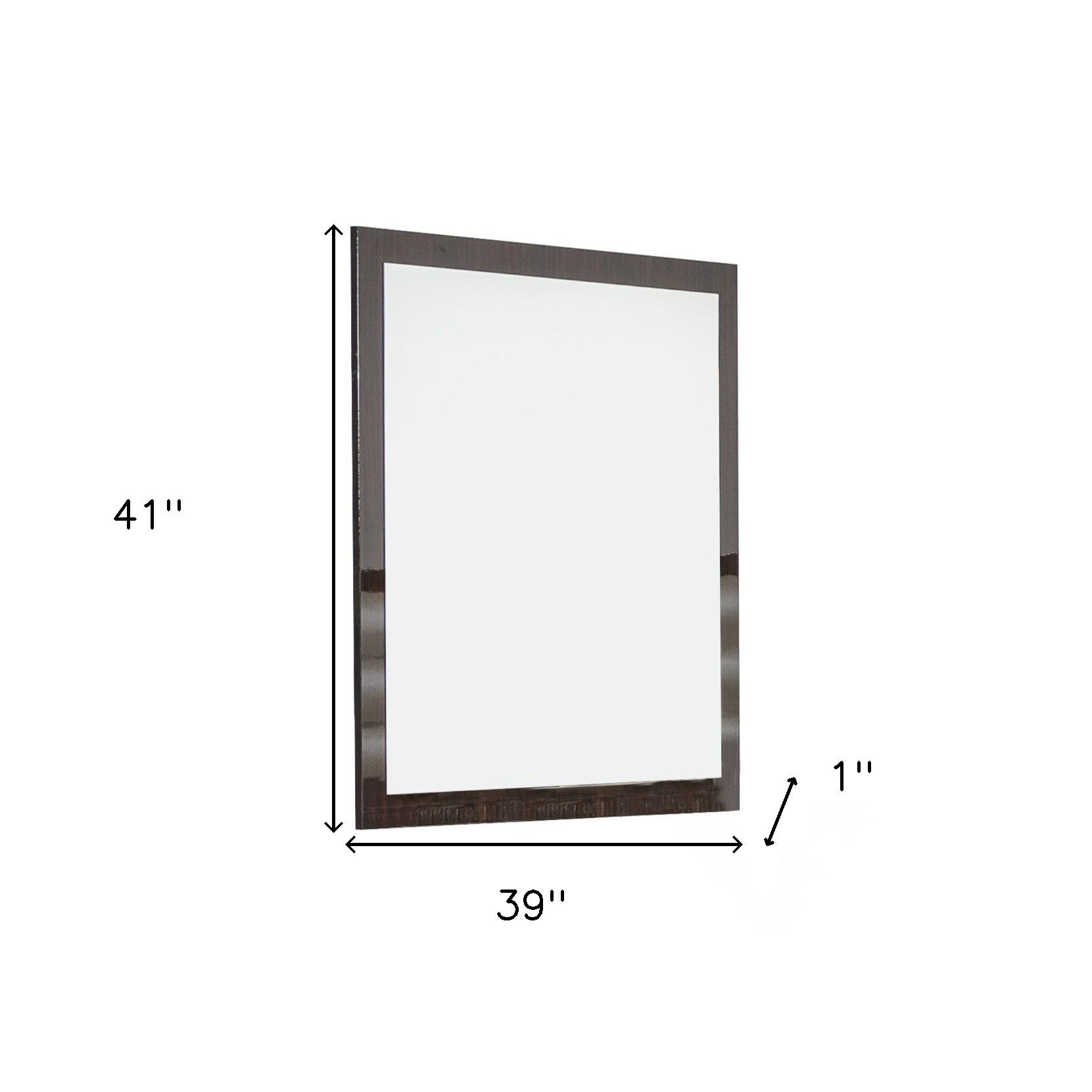 41" Ebony Framed Dresser Mirror - Montana Home & Kitchen Co.