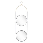 41" Gold and Black Round Accent Steel Mirror - Montana Home & Kitchen Co.