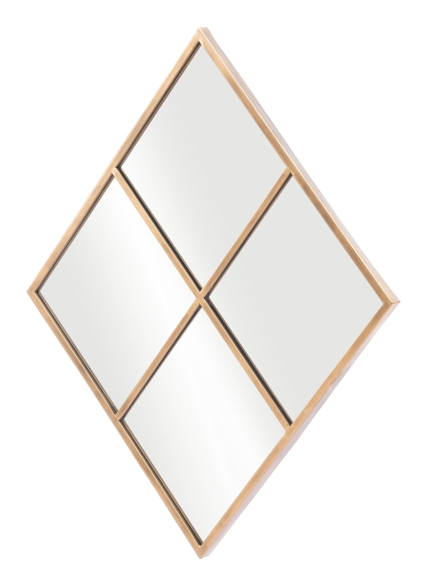 41" Gold Diamond Steel Framed Accent Mirror - Montana Home & Kitchen Co.