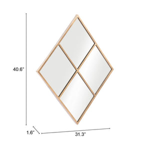 41" Gold Diamond Steel Framed Accent Mirror - Montana Home & Kitchen Co.