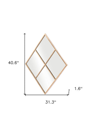 41" Gold Diamond Steel Framed Accent Mirror - Montana Home & Kitchen Co.