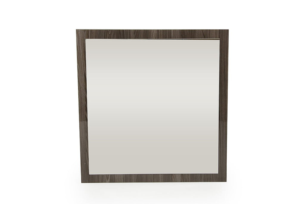 41" Grey Mdf Glass And Veneer Mirror - Montana Home & Kitchen Co.