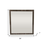 41" Grey Mdf Veneer And Glass Mirror - Montana Home & Kitchen Co.