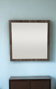 41" Grey Mdf Veneer And Glass Mirror - Montana Home & Kitchen Co.