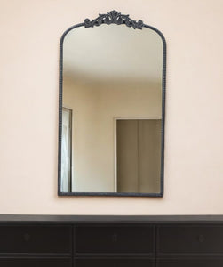 42" Black Arch Iron Framed Accent Mirror - Montana Home & Kitchen Co.