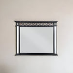 42" Mirrored, Black & Sliver Finish Dresser Mirror - Montana Home & Kitchen Co.