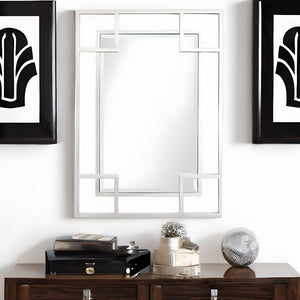 42" Silver Metal Framed Accent Mirror - Montana Home & Kitchen Co.