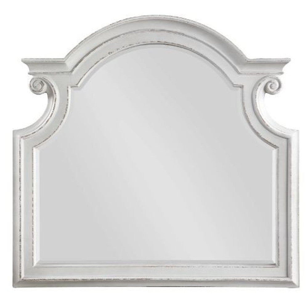 43" Antique White Irregular Dresser Mirror - Montana Home & Kitchen Co.