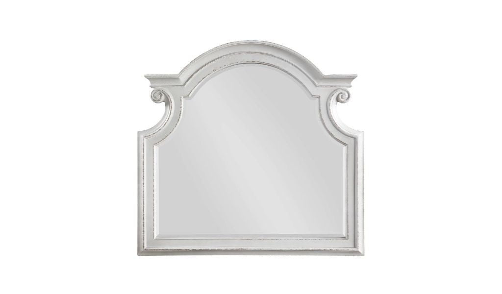 43" Antique White Irregular Dresser Mirror - Montana Home & Kitchen Co.