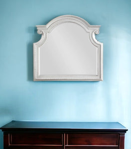 43" Antique White Irregular Dresser Mirror - Montana Home & Kitchen Co.