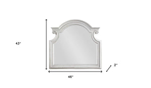 43" Antique White Irregular Dresser Mirror - Montana Home & Kitchen Co.