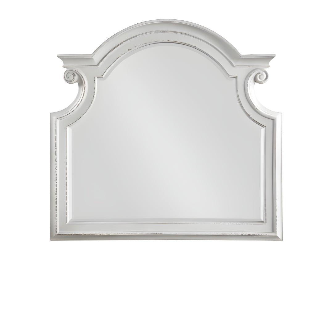 43" Antique White Irregular Dresser Mirror - Montana Home & Kitchen Co.