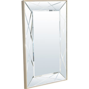 43" Champagne Metal Framed Accent Mirror - Montana Home & Kitchen Co.