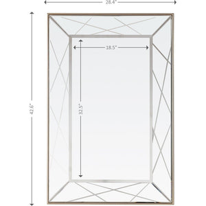 43" Champagne Metal Framed Accent Mirror - Montana Home & Kitchen Co.