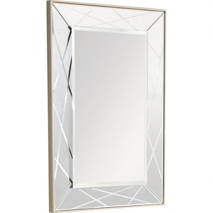 43" Champagne Metal Framed Accent Mirror - Montana Home & Kitchen Co.