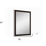 43" Dark Brown Framed Dresser Mirror - Montana Home & Kitchen Co.