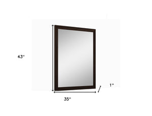 43" Dark Brown Framed Dresser Mirror - Montana Home & Kitchen Co.