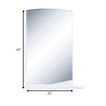 43" Exquisite White High Gloss Mirror - Montana Home & Kitchen Co.