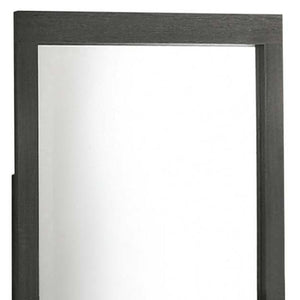 43" Gray Oak Framed Dresser Mirror - Montana Home & Kitchen Co.