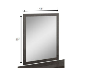 43" Refined Grey High Gloss Mirror - Montana Home & Kitchen Co.