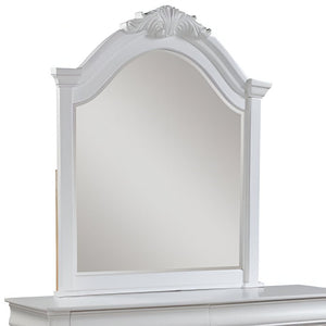 43" White Finish Arch Dresser Mirror - Montana Home & Kitchen Co.