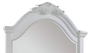 43" White Finish Arch Dresser Mirror - Montana Home & Kitchen Co.