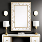 44" Champagne Metal Framed Accent Mirror - Montana Home & Kitchen Co.